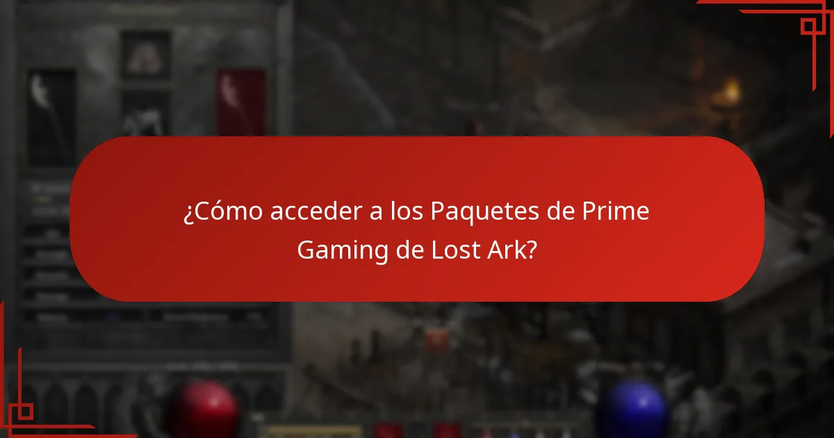 ¿Qué contenidos se incluyen en los Paquetes de Prime Gaming de Lost Ark?