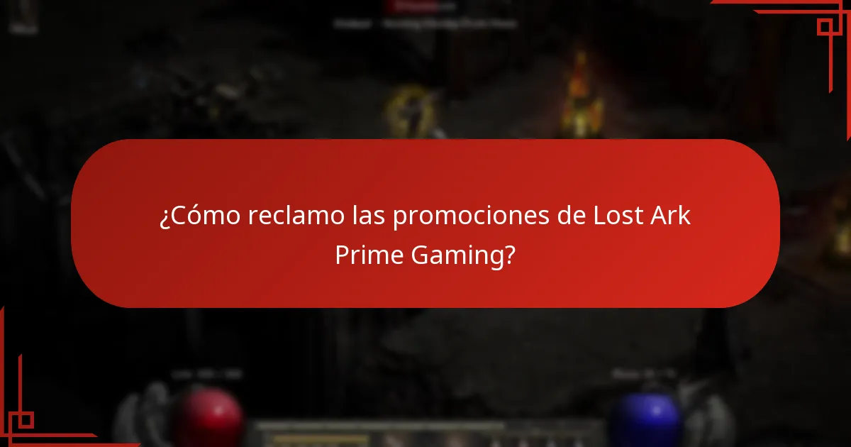 ¿Cómo reclamo las promociones de Lost Ark Prime Gaming?