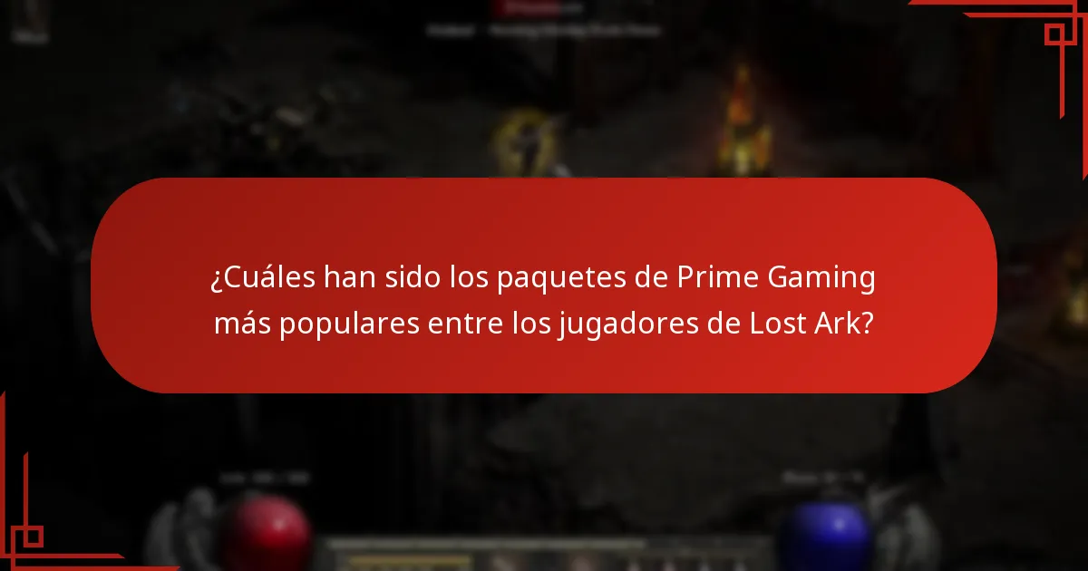 ¿Cuáles han sido los paquetes de Prime Gaming más populares entre los jugadores de Lost Ark?