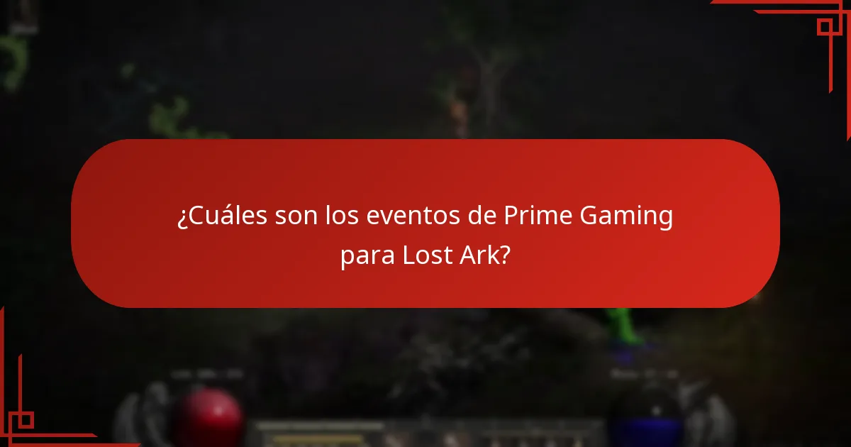 ¿Cuándo se llevan a cabo los eventos de Prime Gaming de Lost Ark?