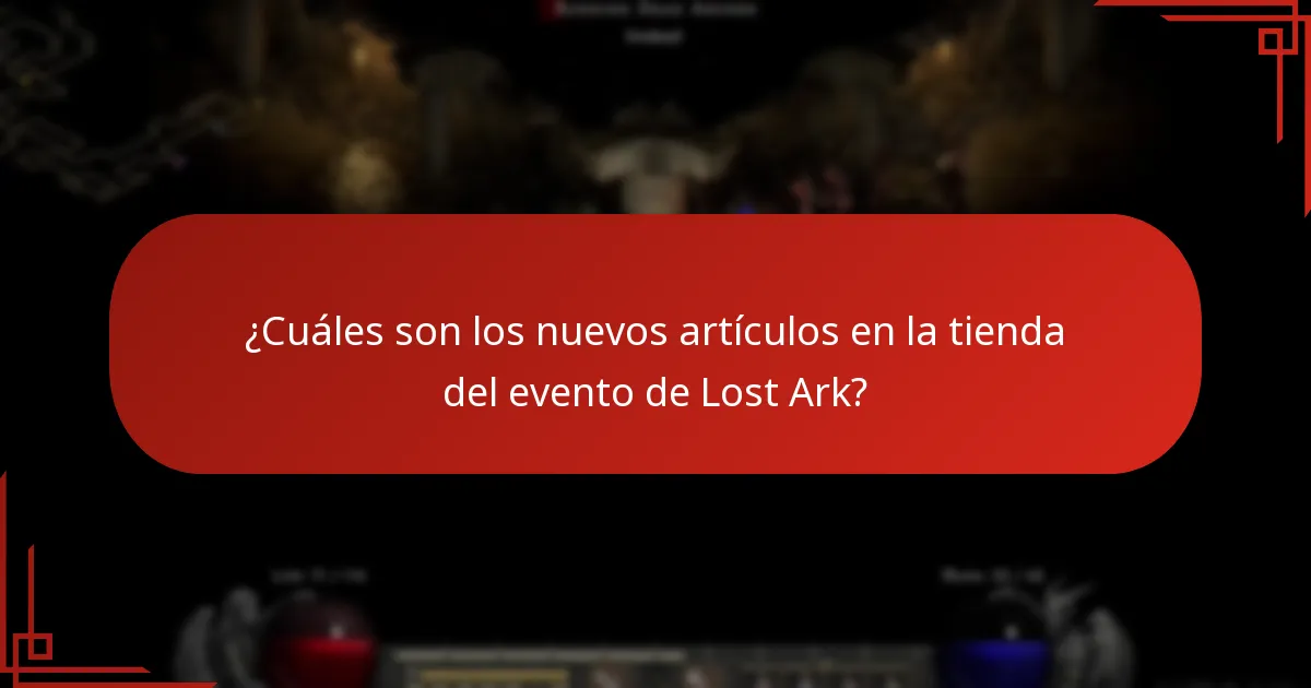 ¿Cómo se comparan los nuevos artículos con las ofertas anteriores en la tienda del evento de Lost Ark?